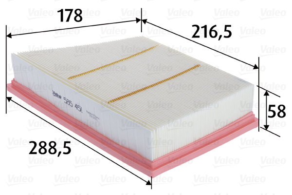 Filtro aria - 585451 VALEO